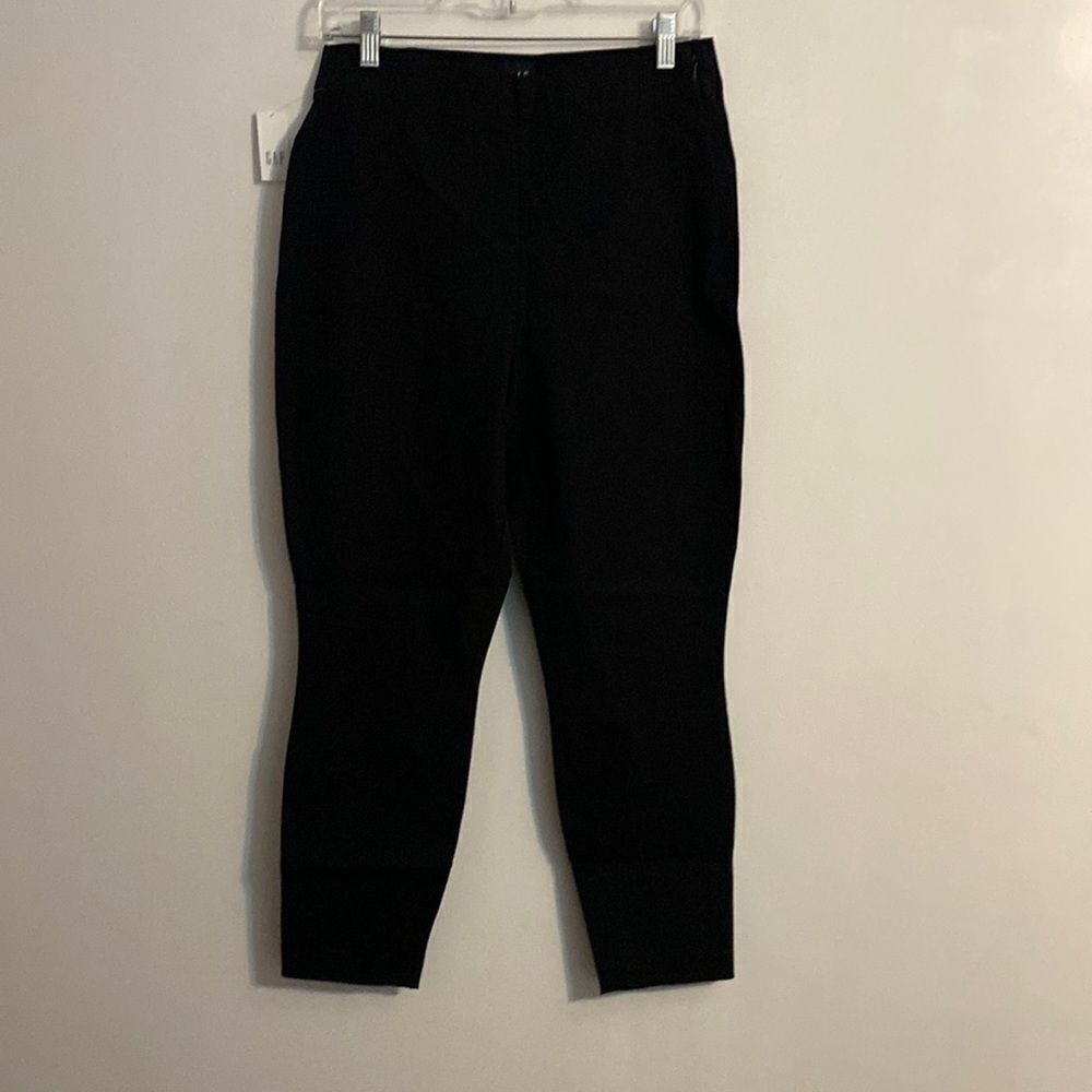 Gap Black pants high waist, side zip, size 10P